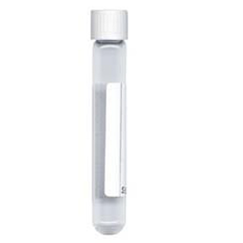 E2882 Viales de Vidrio Borosilicato Labco Exetainer® de 12 ml con Fondo Redondo (104x15.5mm), No Evacuados, Etiquetados, Rosca Ancha, Sellados con Tapa Blanca. Pack de 1000 Unidades.