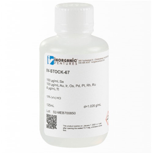 IV-STOCK-67-125ML USP/ICH Q3D Class 2B Oral Elemental Impurities Inorganic Ventures ICP